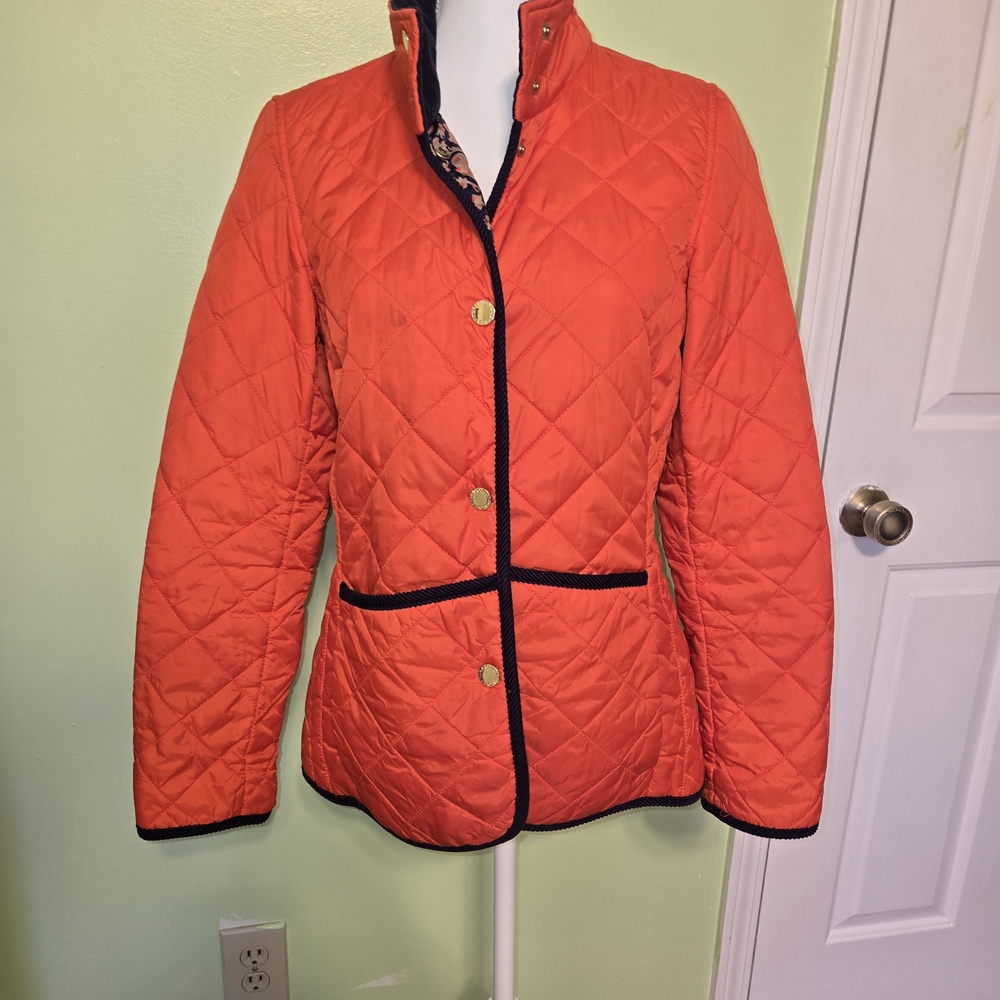 C. Wonder Women's Quilted Trimmed With Cordurouy Orange Jacket
